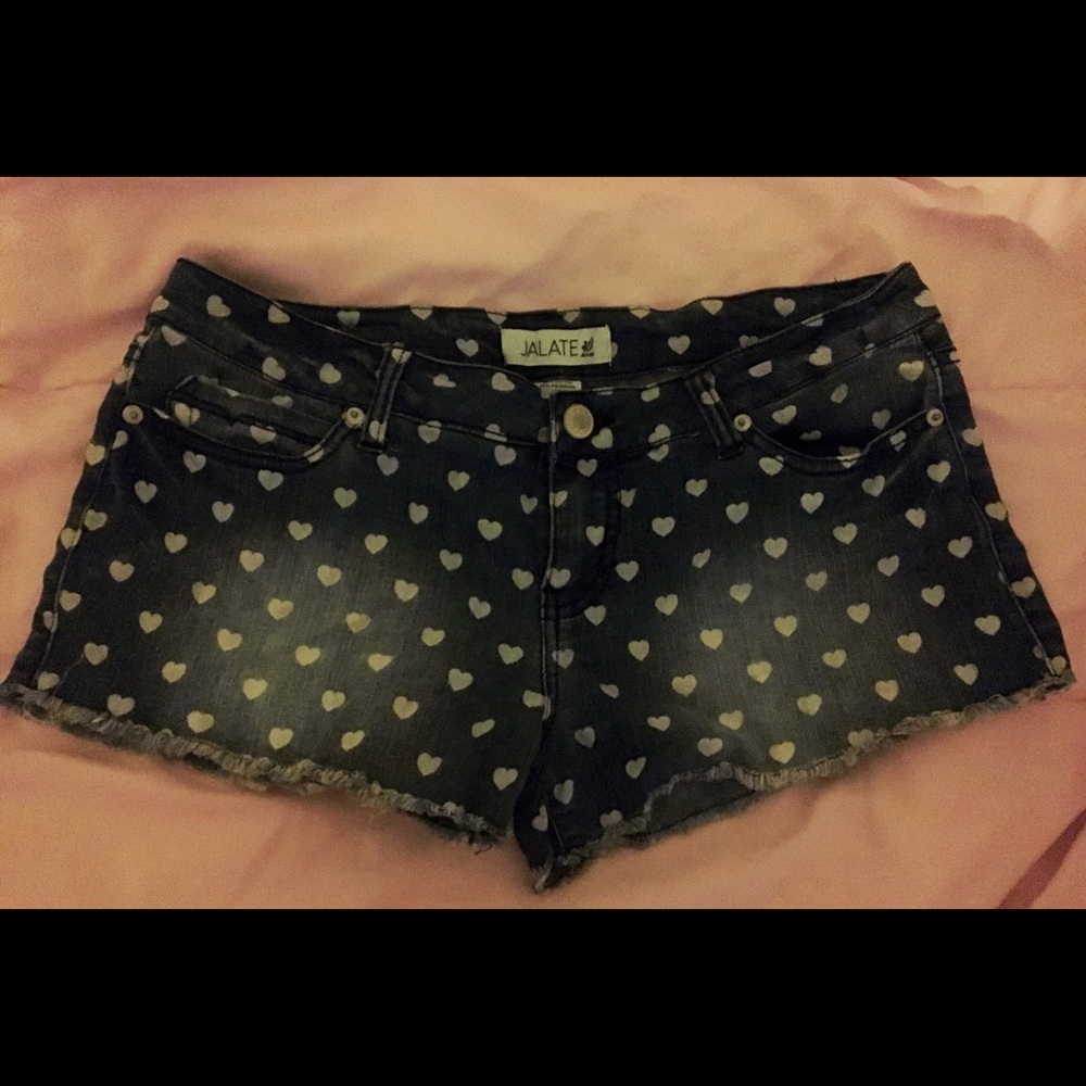 Heart Denim Shorts